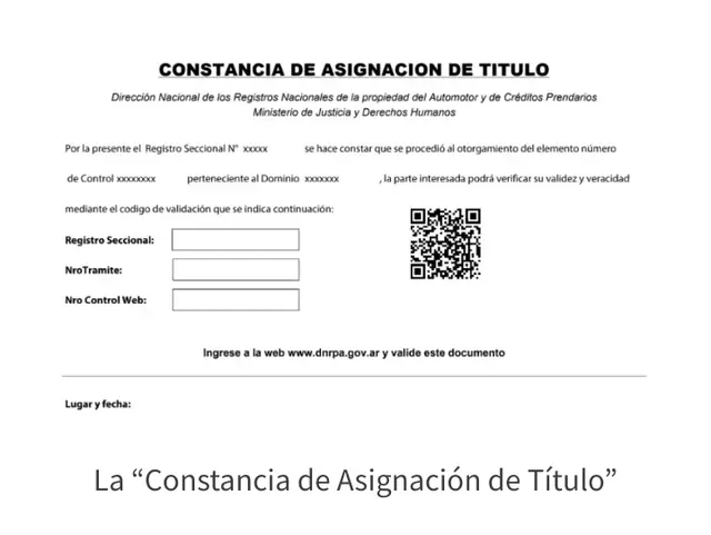 Para obtener el título del auto primero hay que tener la Constancia de Asignación del Título