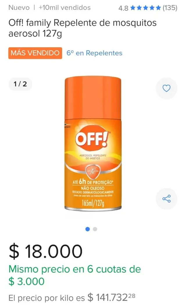 En OFF naranja es más barato, aunque el precio es cada vez menos accesible.