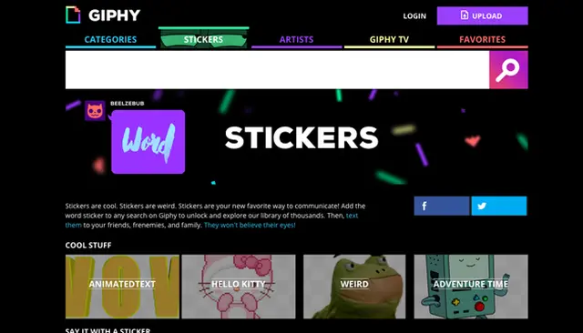 Giphy es un buscador de gifs.