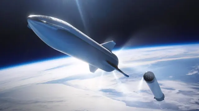 La nave espacial que realizará los viajes a Marte.