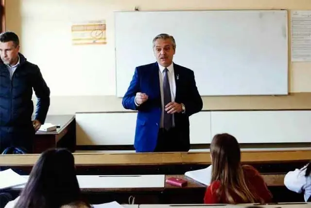 El Presidente, Alberto Fernández, es profesor de la UBA