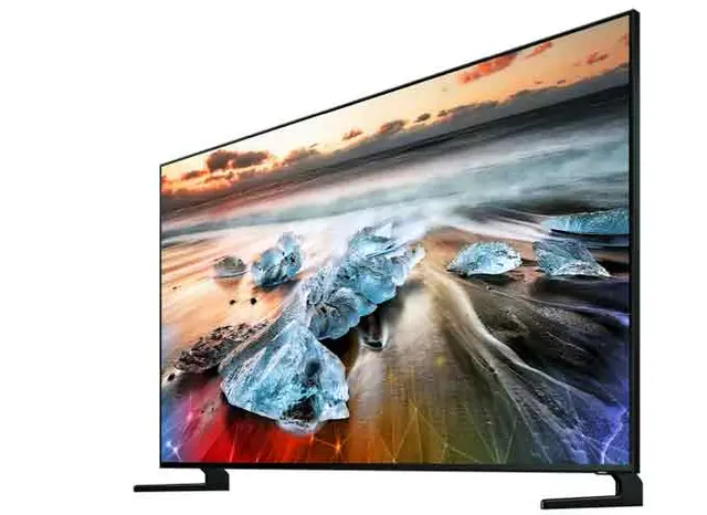 El televisor 8K de Samsung se destaca por su estilo minimalista.