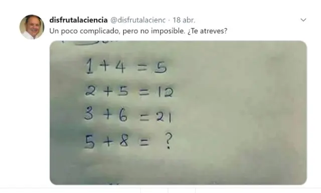 El desafío publicado por el profesor.