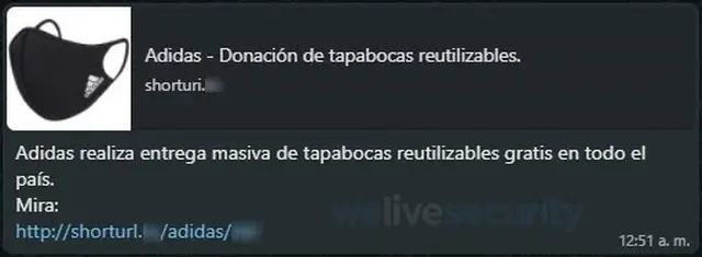 Mensaje recibido a través de WhatsApp Web.