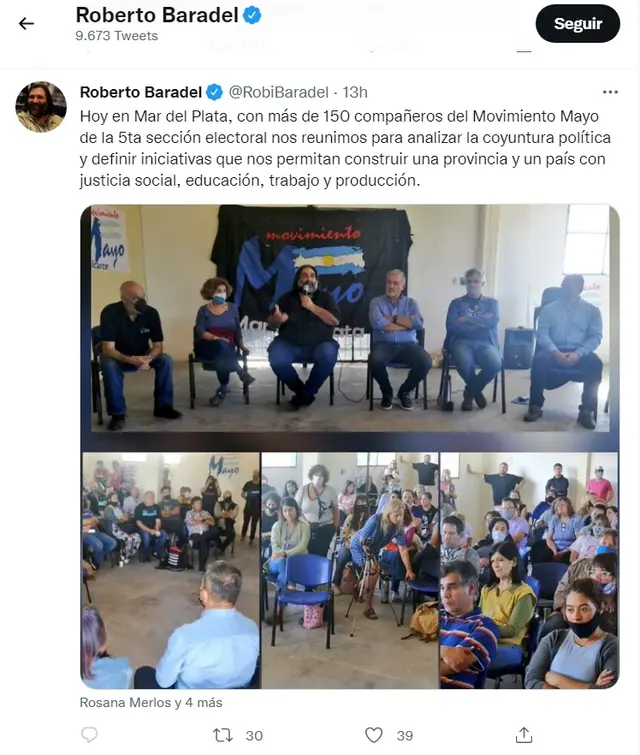 El dirigente estuvo este sábado en la ciudad de Mar del Plata en donde participó de diferentes eventos