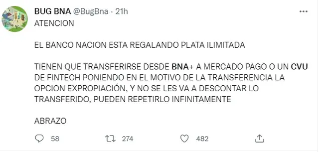 Algunos usuarios difundieron tweets engañosos respecto del problema.