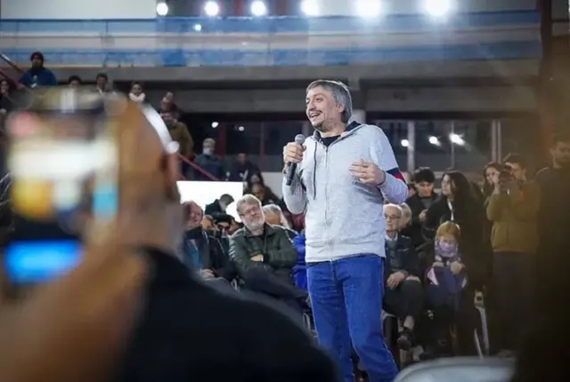 Máximo Kirchner habló este jueves en Escobar, en un encuentro del Partido Justicialista donde criticó a Guzmán