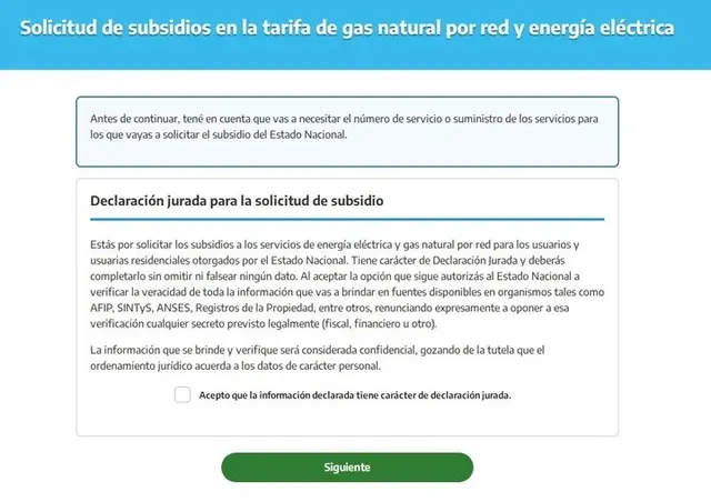 El formulario que hay que completar