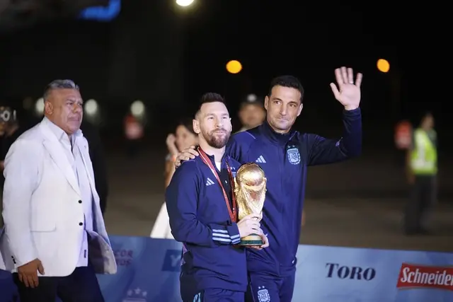 Lionel Messi y Lionel Scaloni