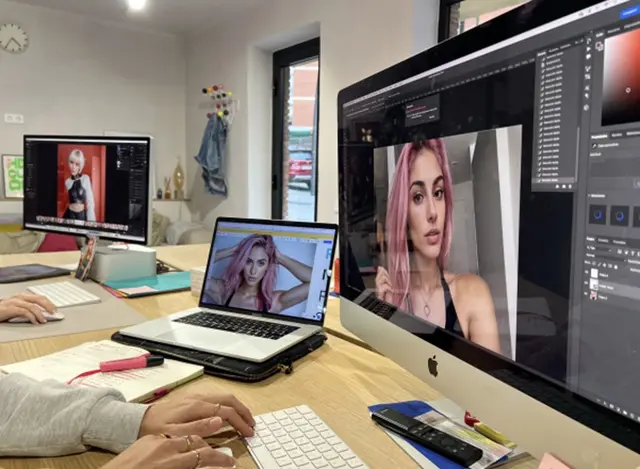 Modelo virtual creada con inteligencia artificial.
