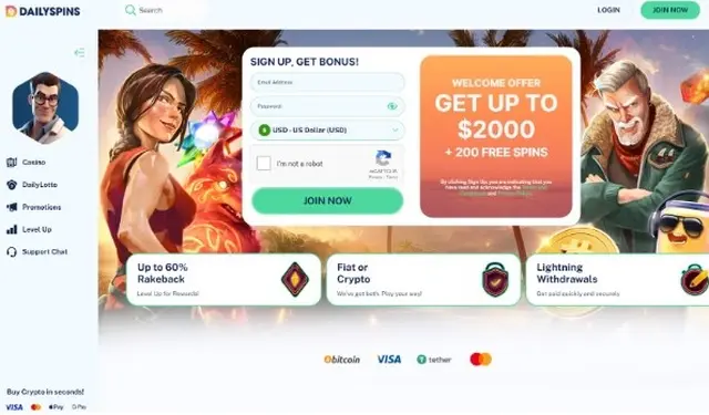 Dailyspins - Botes y diversión en un casino online dinero real