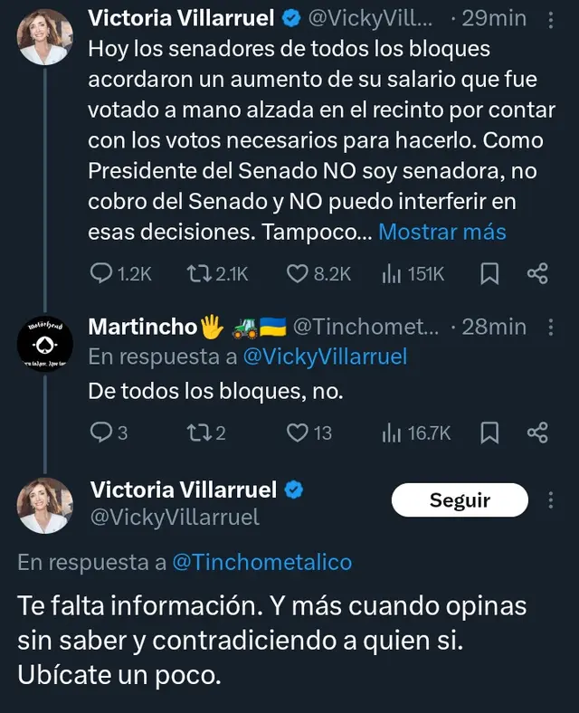 El cruce entre Victoria Villarruel y un usuario