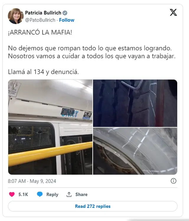 Patricia Bullrich denunció 