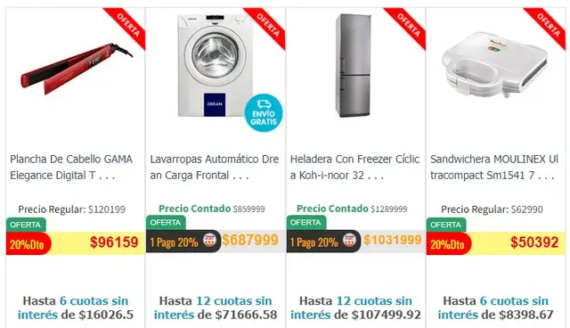 Desde lavarropas hasta heladeras es posible comprar en 12 cuotas sin interés en el supermercado Coto