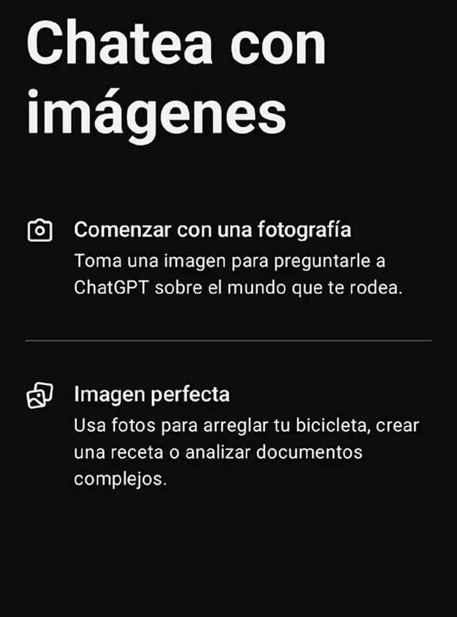 Se puede interactuar con ChatGPT a través de imágenes.
