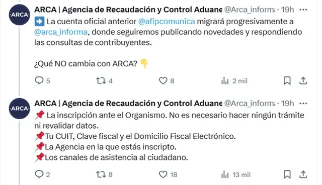 ARCA / ex AFIP: qué trámites no se modifican