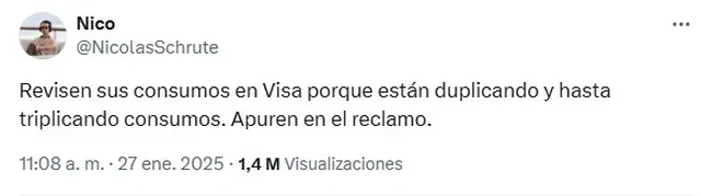 Uno de los mensajes que apareció en redes y sumó muchos comentarios