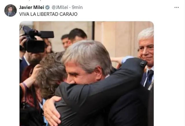 Uno de los mensajes que publicó Javier Milei en redes