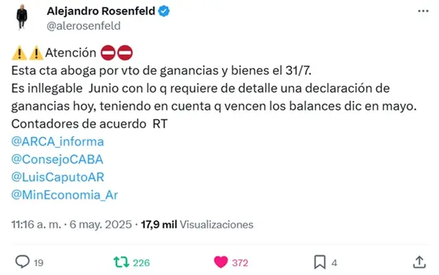 Contadores solicitan una nueva prórroga