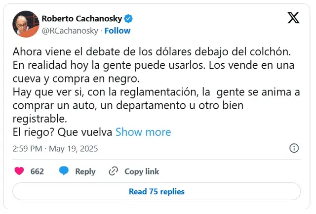 X de Roberto Cachanosky