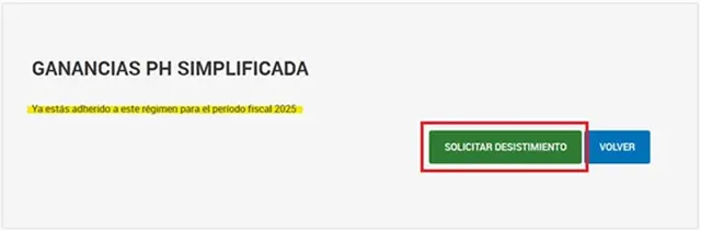 ¿Cómo desistir de la adhesión al régimen simplificado de Ganancias ARCA?