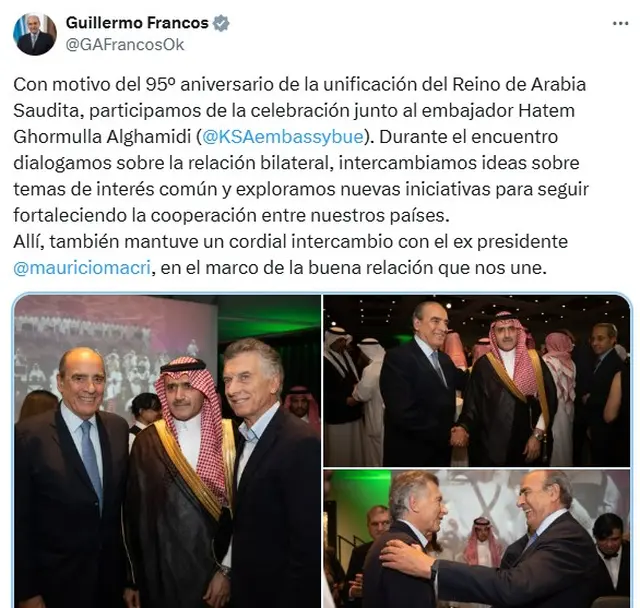 El mensaje de Guillermo Francos tras su encuentro con Mauricio Macri