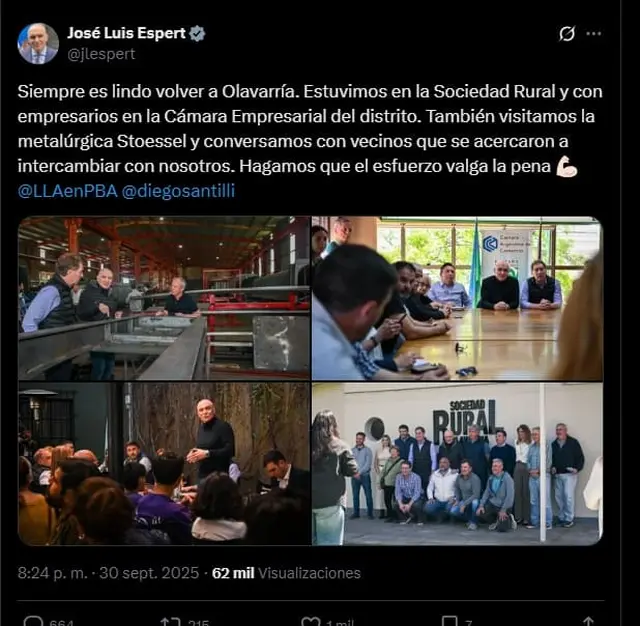 En medio del escándalo, Espert volvió este martes al ruedo público con dos posteos en la red X