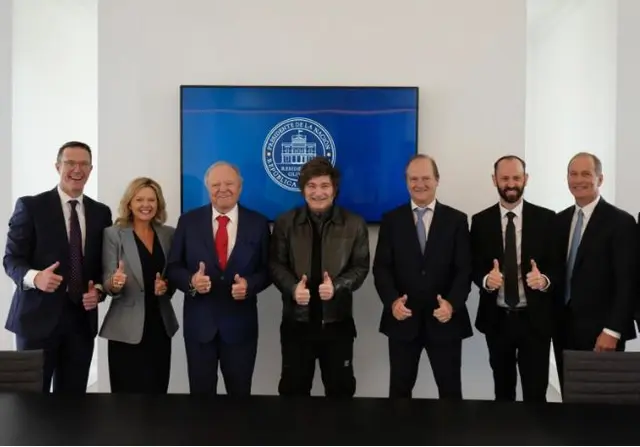 Harold Hamm en su reciente encuentro con el presidente Javier Milei en la Argentina