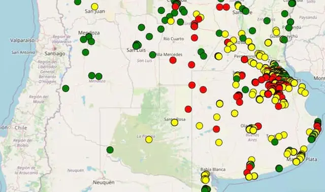El mapa del agua contaminada