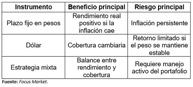 Plazo fijo, dólar y estrategia mixta, entre las alternativas de inversión
