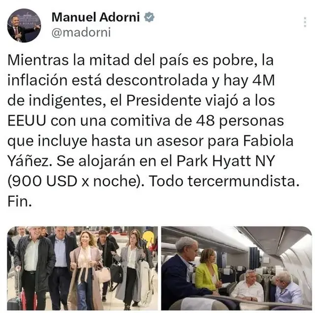 El viejo tuit de Adorni que se volvió a viralizar