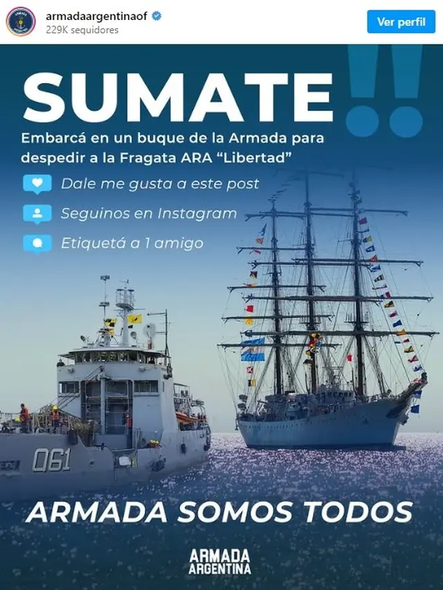 Cómo participar del sorteo para viajar en la Fragata