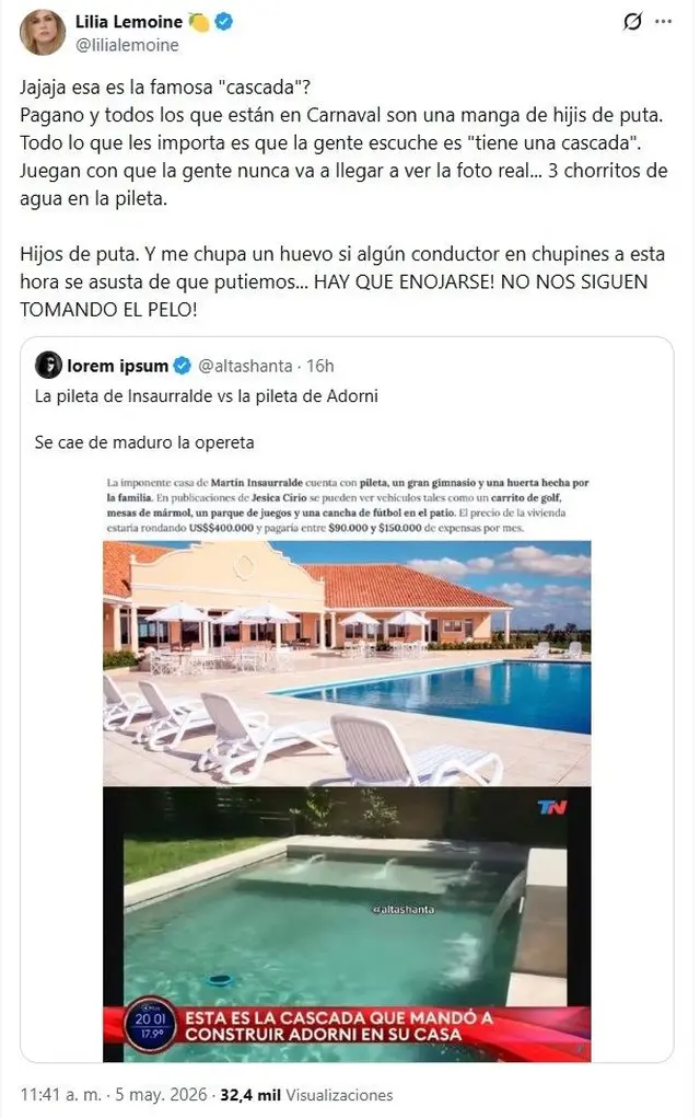 La diputada Lemoine también salió a defender a Adorni