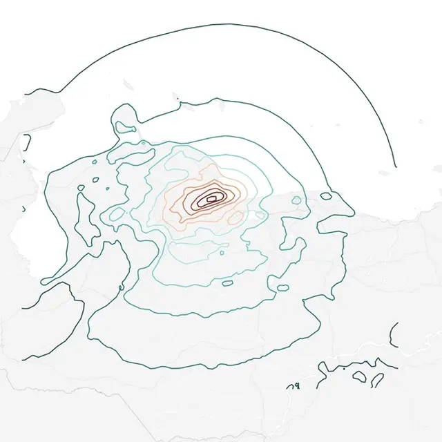 El epicentro del primer terremoto en Venezuela