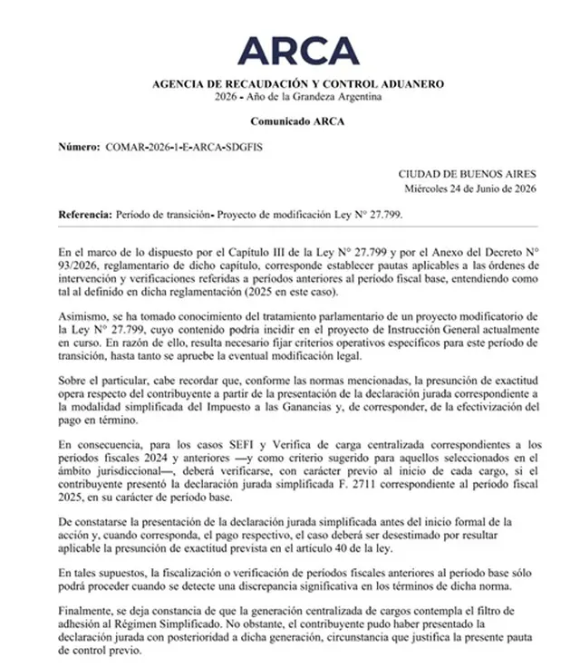 Fuente: ARCA