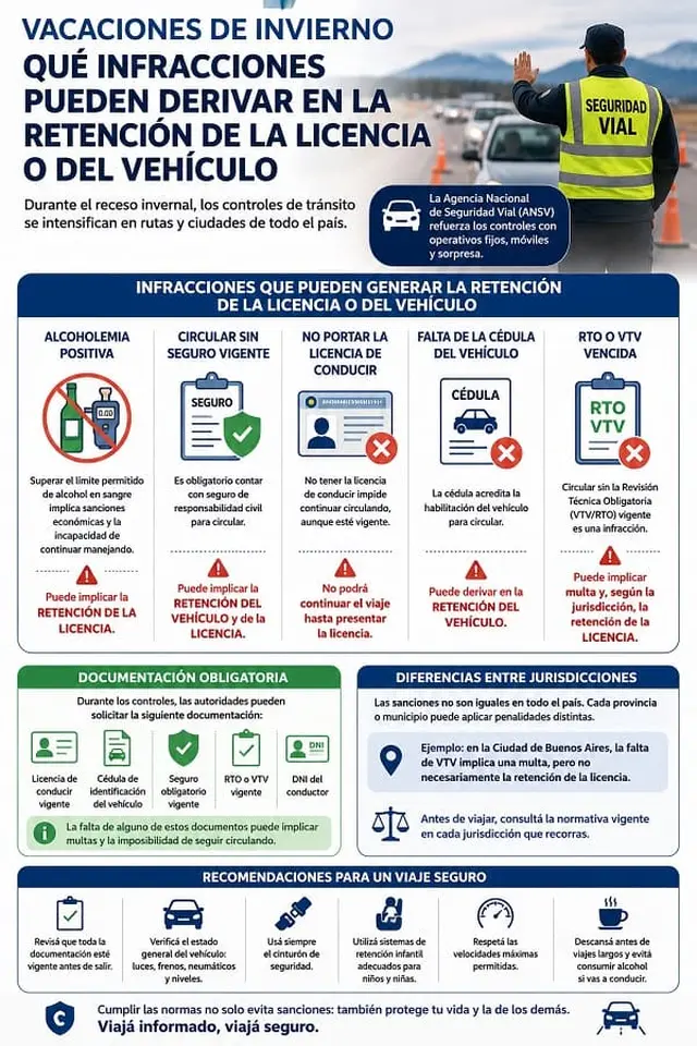 Estas infracciones de tránsito pueden hacer que te retengan la licencia o el auto
