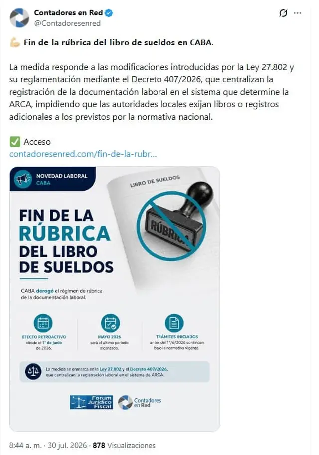 Rúbrica laboral eliminada en CABA y empleadores celebran por el trámite simplificado