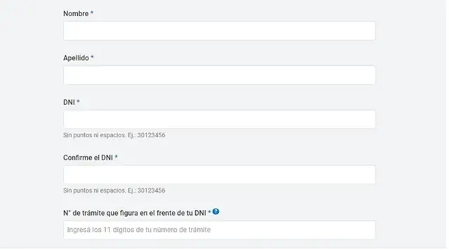 Luego, se deben completar los datos personales