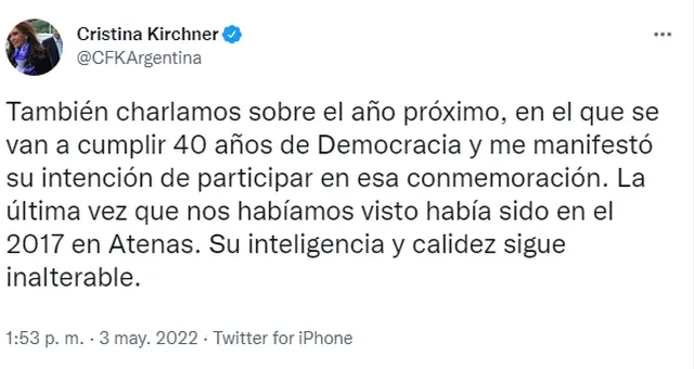 El último tuit del hilo que 