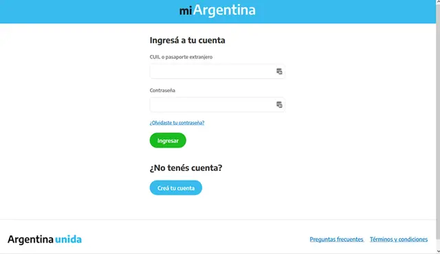 Hay que validar la identidad en Mi Argentina para recibir el plan