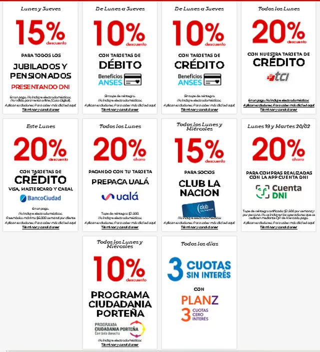 Los lunes hay múltiples descuentos en COTO