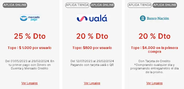 Los miércoles siempre está el descuento del Banco Nación