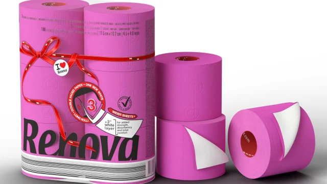 Papel higiénico de colores comienzan a venderse en Argentina. Imagen oficial de la marca