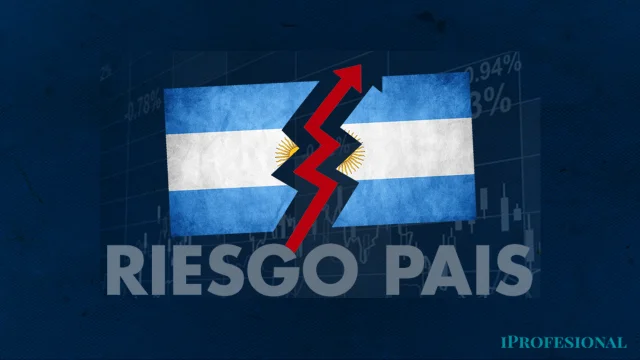 riesgo pais sube, flecha al alza, banderita Argentina