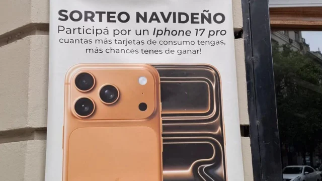 Bar sortea un iphone 17 por navidad
