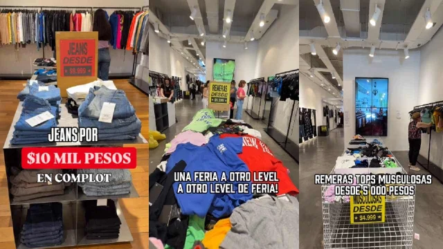 Gran feria outlet de Complot con ropa súper barata: jean a $10000 y remeras a $5000