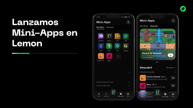 Lemon lanza Mini-Apps y convierte su billetera en una plataforma abierta para apps crypto
