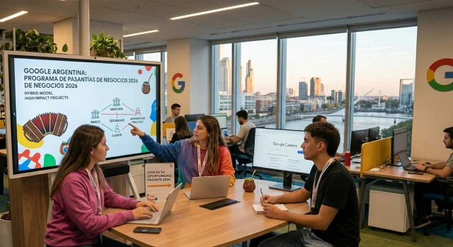Google busca estudiantes en la Argentina: abre la inscripción para pasantías 2026 con trabajo híbrido