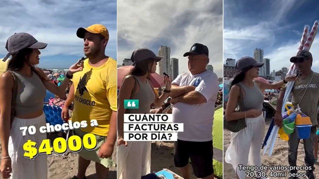 Choclos, churros y helados, esto ganan por día los vendedores en las playas de Mar del Plata