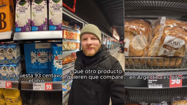 Fue al supermercado en Países Bajos y gastó menos que en Argentina